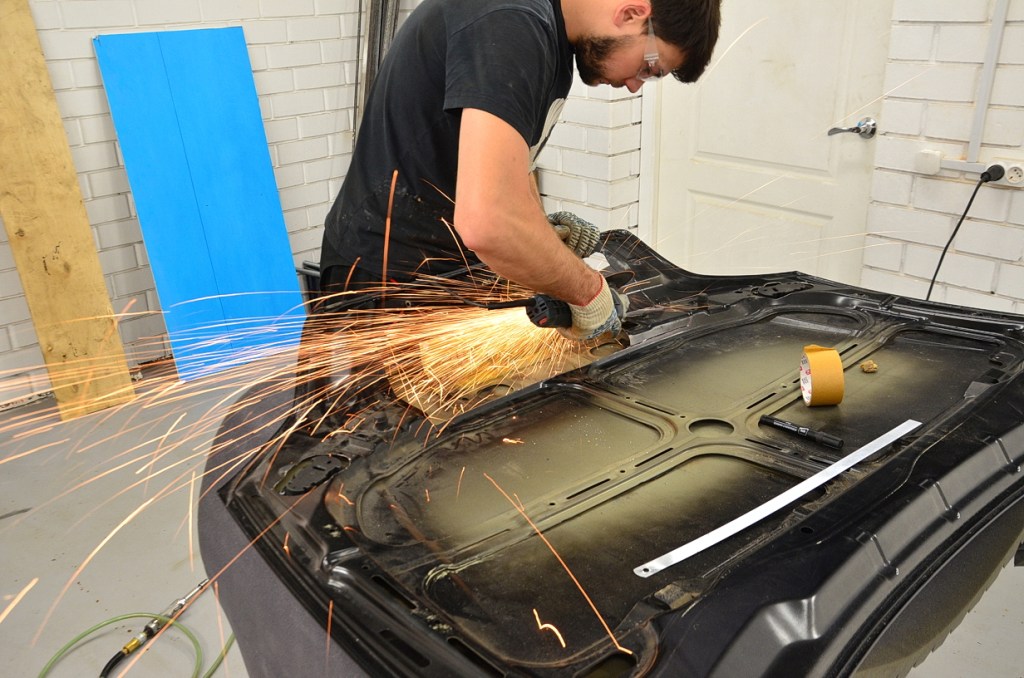 Обрезка капота astra g